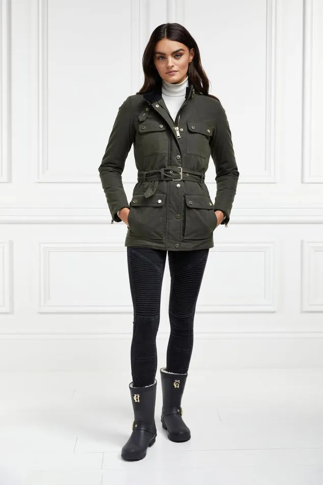 Women Wellington Boots Holland Cooper Sherpa Lined Chelsea Wellington Matte Black