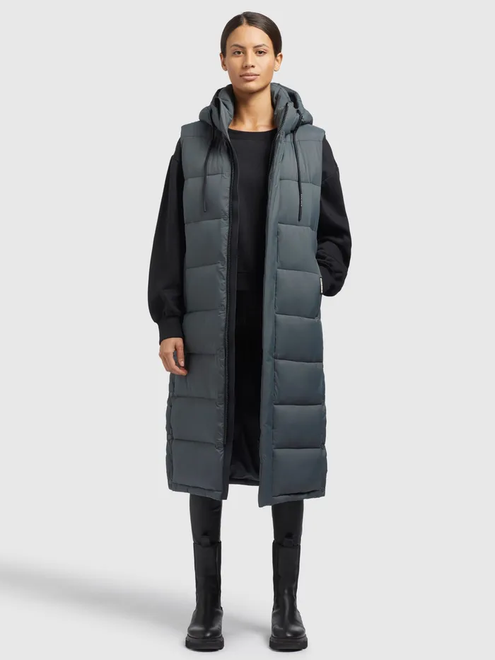 Women Weste MAGNETA MATT Grn Grn Quilted Vests KHUJO