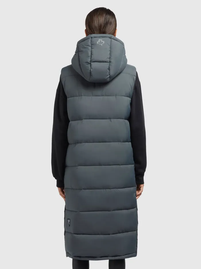 Women Weste MAGNETA MATT Grn Grn Quilted Vests KHUJO
