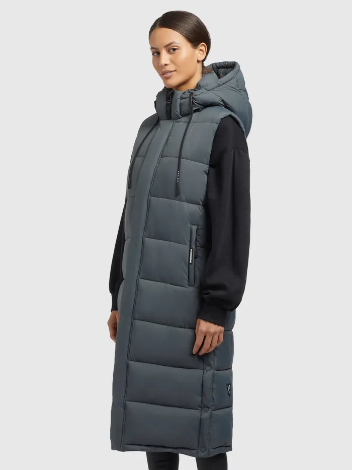 Women Weste MAGNETA MATT Grn Grn Quilted Vests KHUJO
