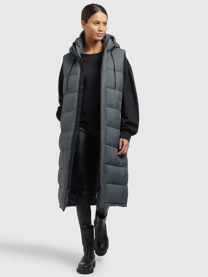 Women Weste MAGNETA MATT Grn Grn Quilted Vests KHUJO