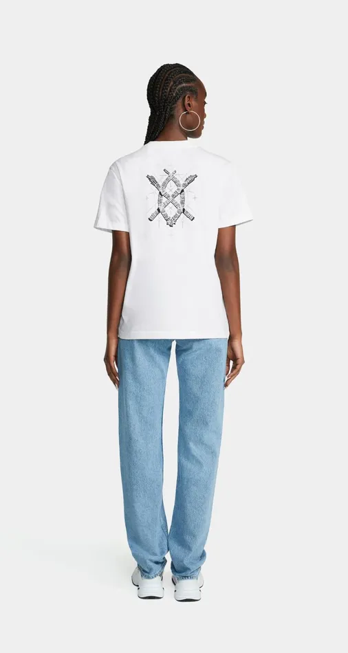 Women White Raziyah TShirt Daily Paper TShirts Women White Raziyah TShirt Daily Paper TShirts