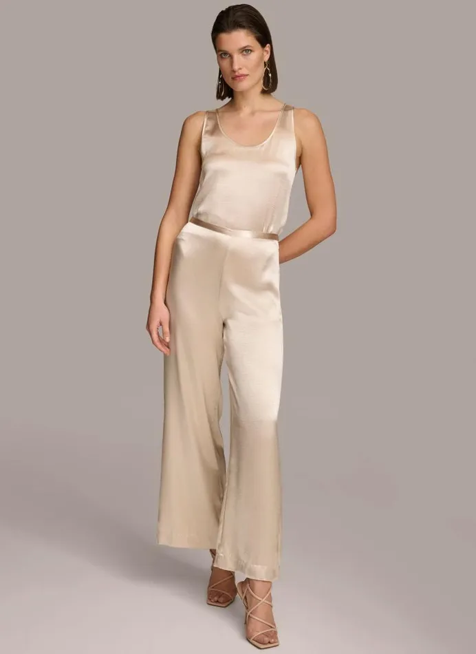 Women WIDE LEG FLAT FRONT Sand Donna Karan New York Pants Women WIDE LEG FLAT FRONT Sand Donna Karan New York Pants