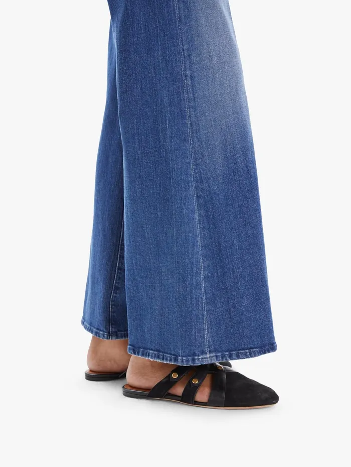 Women Wide Leg Mother Denim The Tomcat Roller Medium Blue