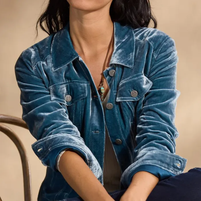 Women Wren II Velvet Jacket Petite Aquamarine Sundance Catalog Petite Styles Women Wren II Velvet Jacket Petite Aquamarine Sundance Catalog Petite Styles