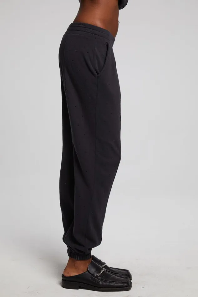 Womens Chaser Brand Bottoms Essential Licorice Jogger