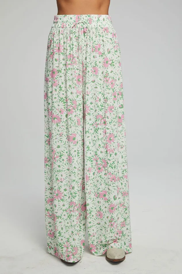 Womens Chaser Brand Bottoms Hudson Joggers 8211 Grass Daisy Floral