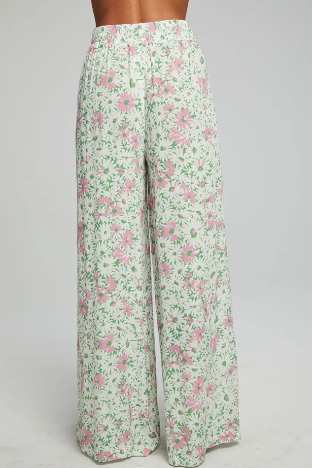 Womens Chaser Brand Bottoms Hudson Joggers 8211 Grass Daisy Floral