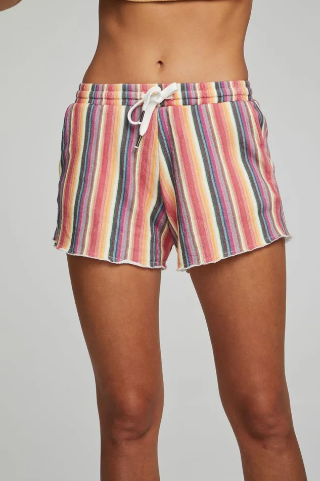 Womens Chaser Brand Bottoms Palms Short 8211 Horizon Stripe