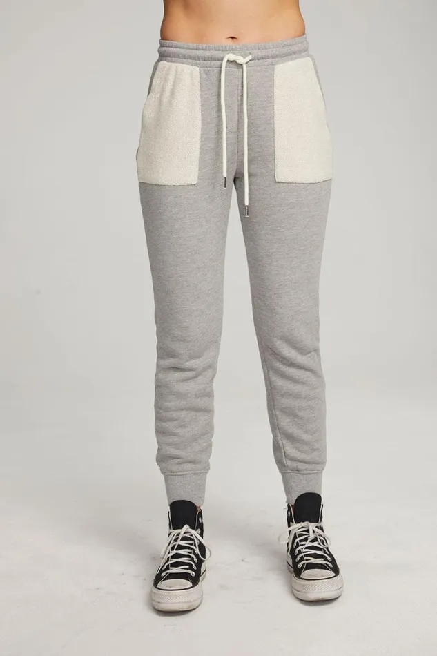 Womens Chaser Brand Bottoms Tessa Heather Grey Jogger