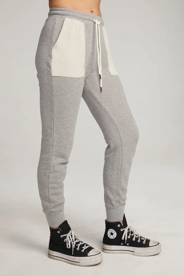 Womens Chaser Brand Bottoms Tessa Heather Grey Jogger