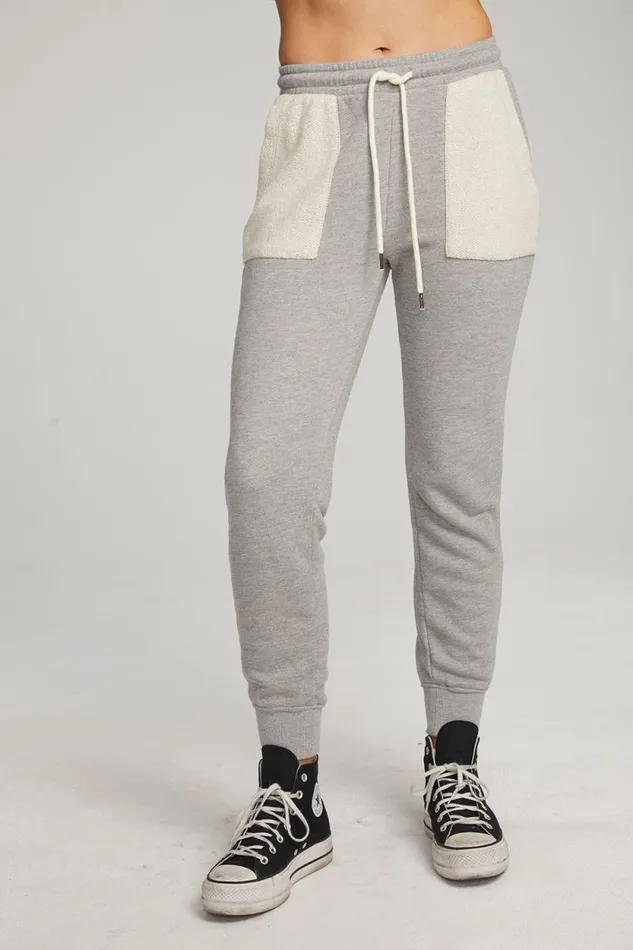 Womens Chaser Brand Bottoms Tessa Heather Grey Jogger