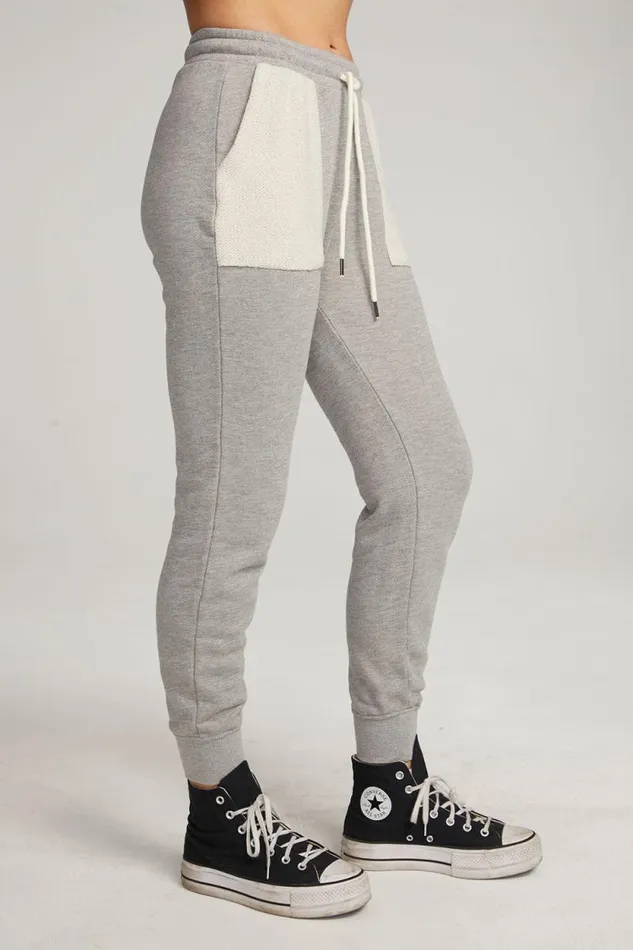 Womens Chaser Brand Bottoms Tessa Heather Grey Jogger