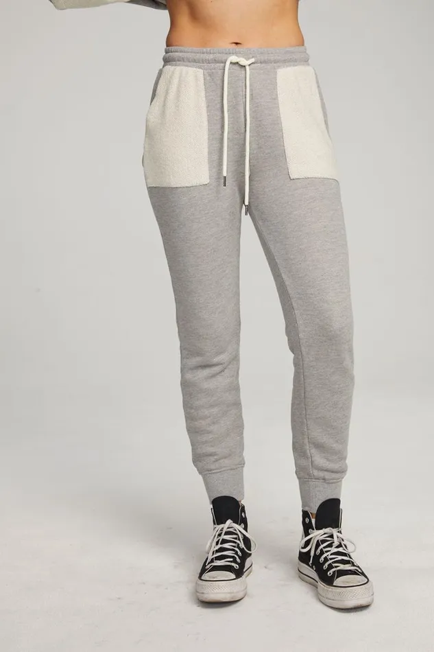 Womens Chaser Brand Bottoms Tessa Heather Grey Jogger