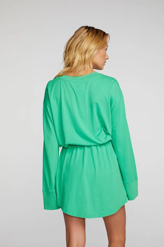 Womens Chaser Brand Dresses Cotton Jersey Mini Dress With Wide Sleeves