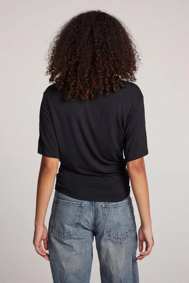 Womens Chaser Brand Loungewear Portola Licorice Short Sleeve