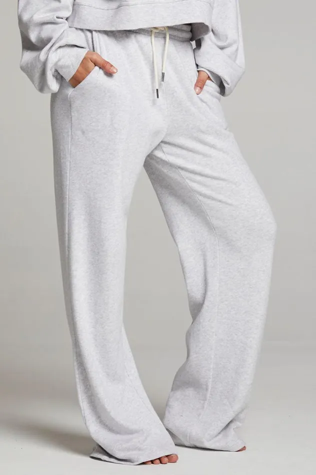 Womens Chaser Brand Loungewear Sandyy Light Grey Trousers