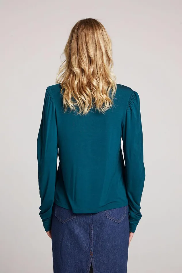 Womens Chaser Brand Loungewear Shirley Dark Sea Long Sleeve