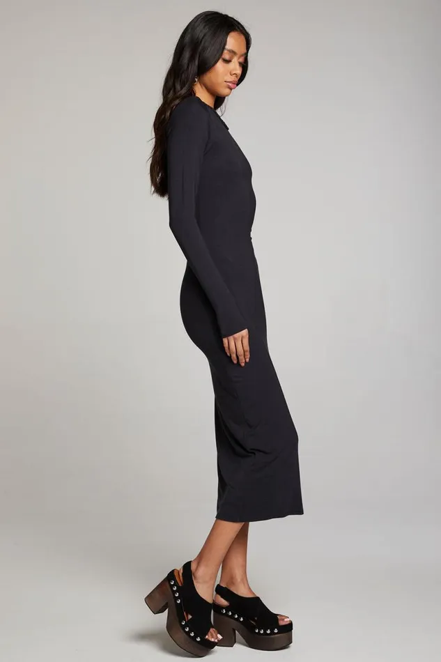 Womens Chaser Brand Loungewear Vedaa Licorice Midi Dress