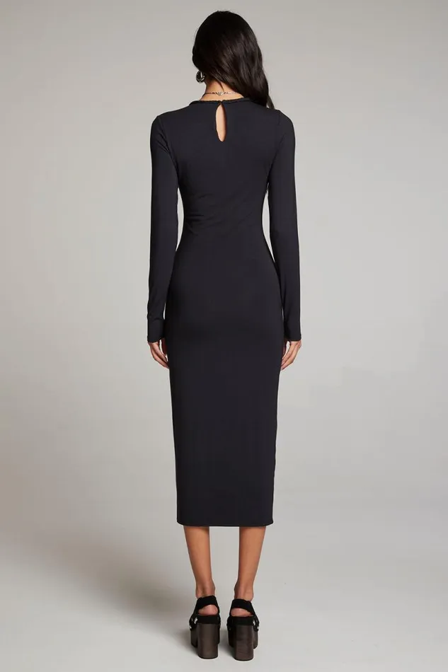 Womens Chaser Brand Loungewear Vedaa Licorice Midi Dress