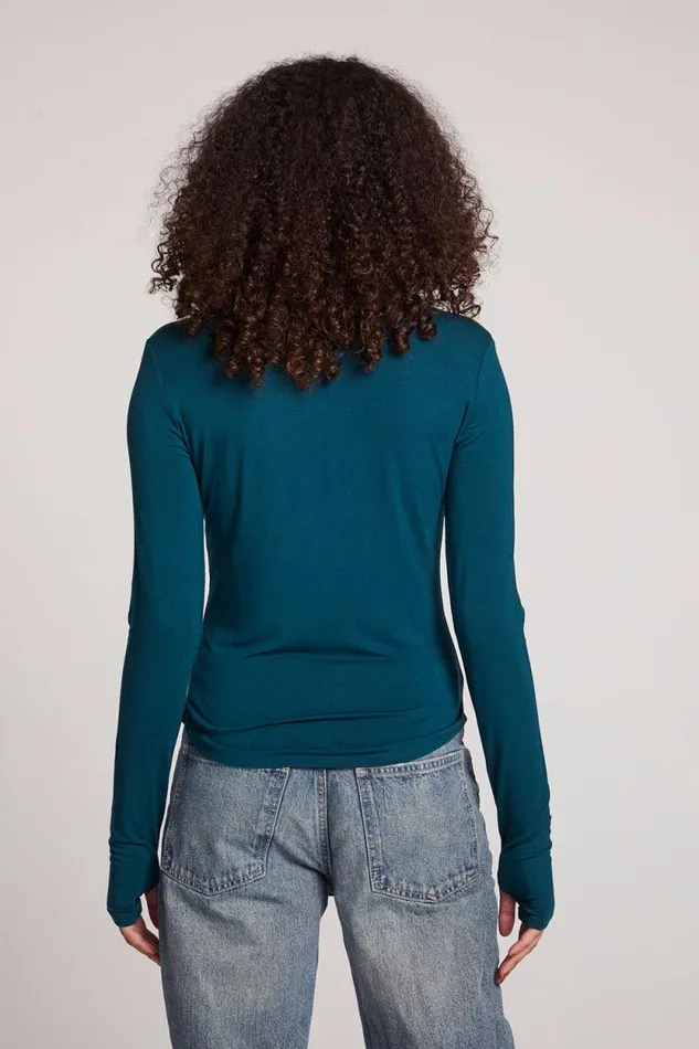 Womens Chaser Brand Loungewear Vicente Dark Sea Long Sleeve