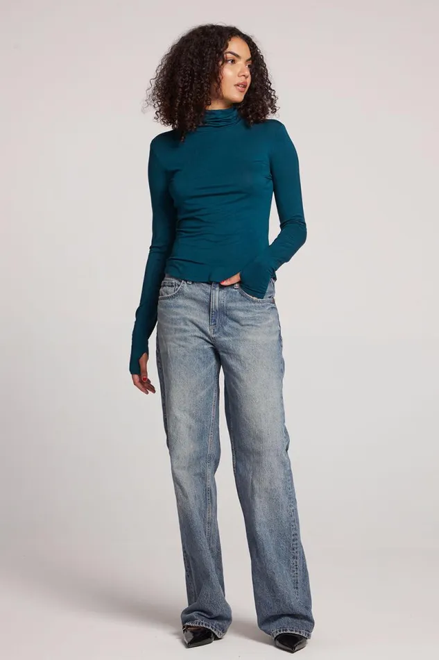Womens Chaser Brand Loungewear Vicente Dark Sea Long Sleeve
