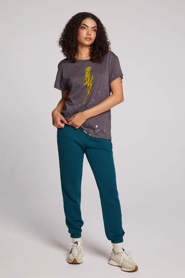 Womens Chaser Brand Tops Animal Bolt Tee