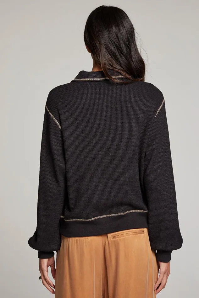 Womens Chaser Brand Tops Church Licorice Long Sleeve