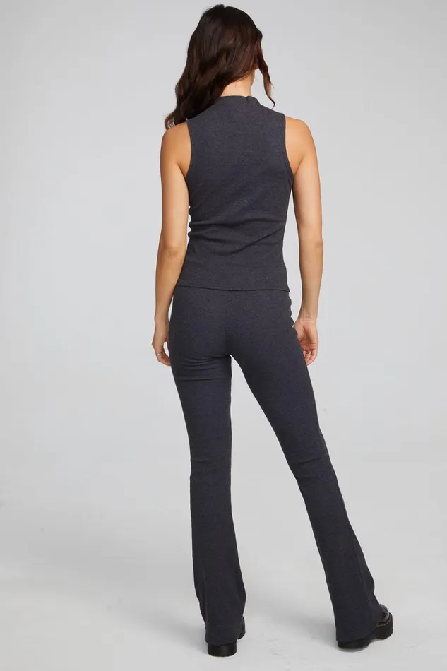 Womens Chaser Brand Tops Fox Shadow Black Tank