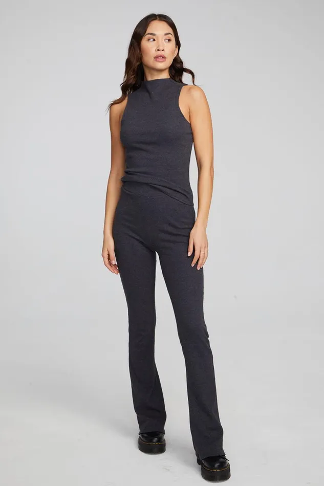 Womens Chaser Brand Tops Fox Shadow Black Tank