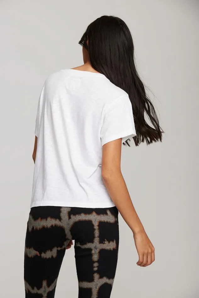 Womens Chaser Brand Tops Gauze Jersey Oversized Crewneck Tee