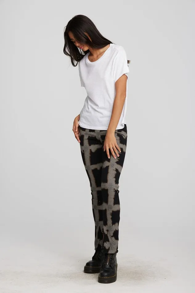 Womens Chaser Brand Tops Gauze Jersey Oversized Crewneck Tee