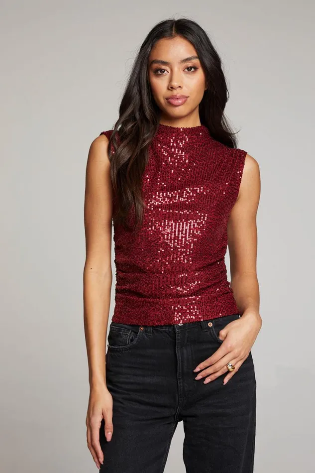 Womens Chaser Brand Tops Haileyy Blood Red Tank Top