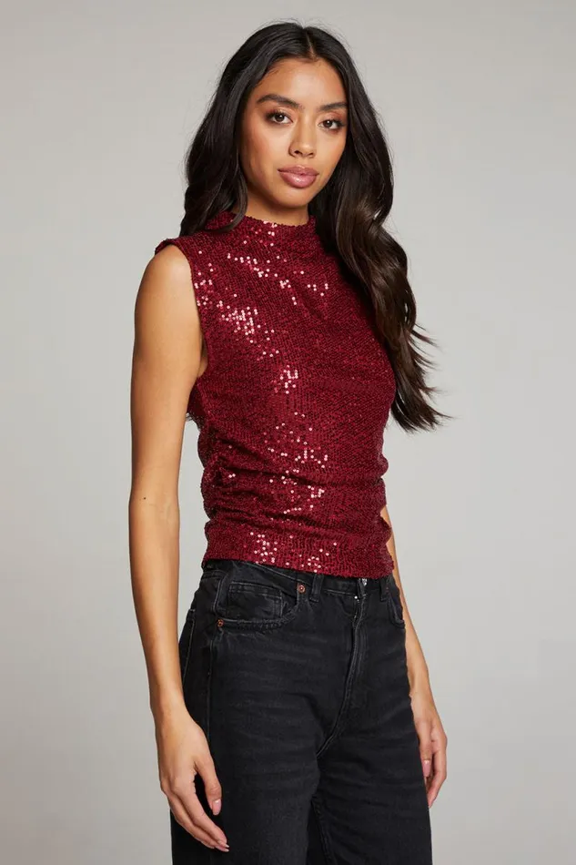 Womens Chaser Brand Tops Haileyy Blood Red Tank Top