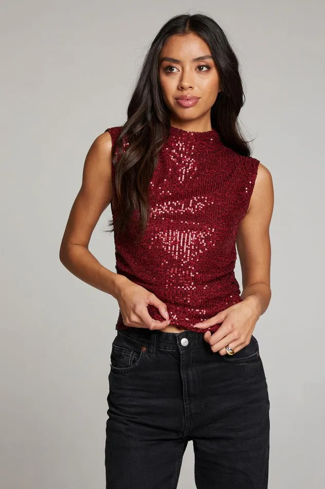 Womens Chaser Brand Tops Haileyy Blood Red Tank Top