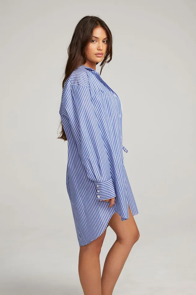 Womens Chaser Brand Tops Kerstin Marmont Stripe Button Down