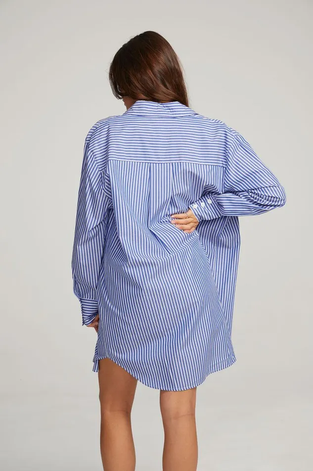 Womens Chaser Brand Tops Kerstin Marmont Stripe Button Down