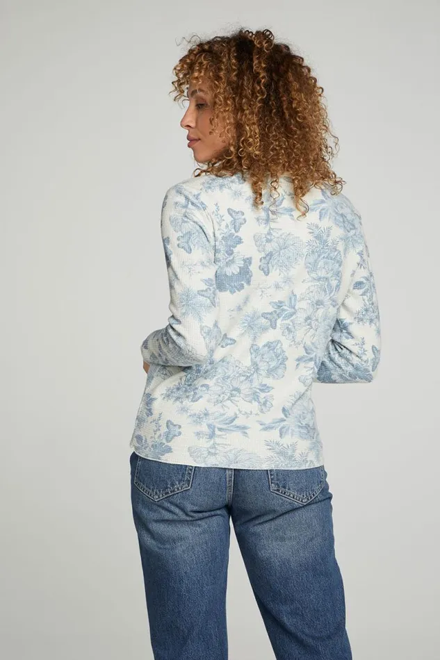 Womens Chaser Brand Tops Long Sleeve Crew Neck Tee