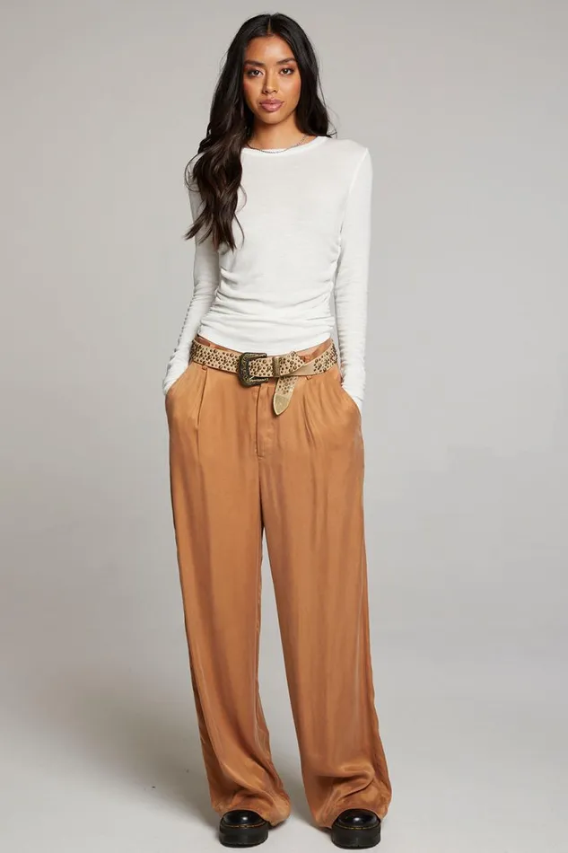 Womens Chaser Brand Tops Louis White Long Sleeve
