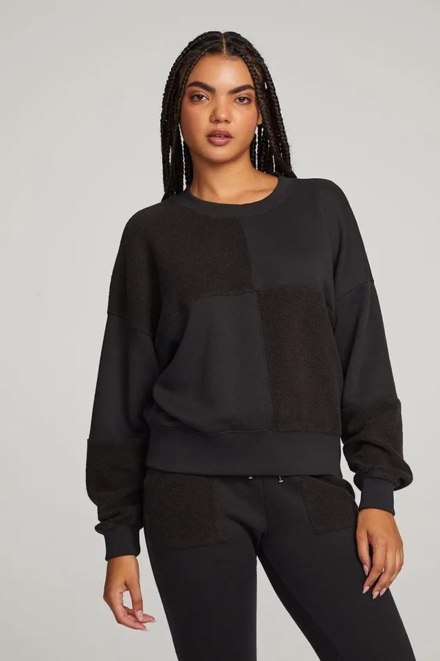 Womens Chaser Brand Tops Marie Licorice Pullover