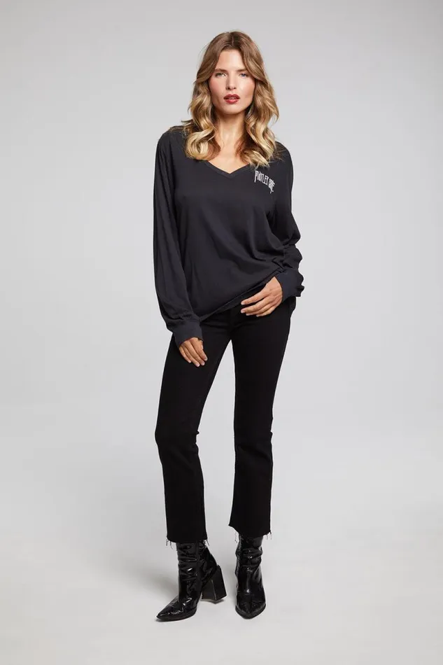 Womens Chaser Brand Tops Motley Crue Hollywood CA Long Sleeve