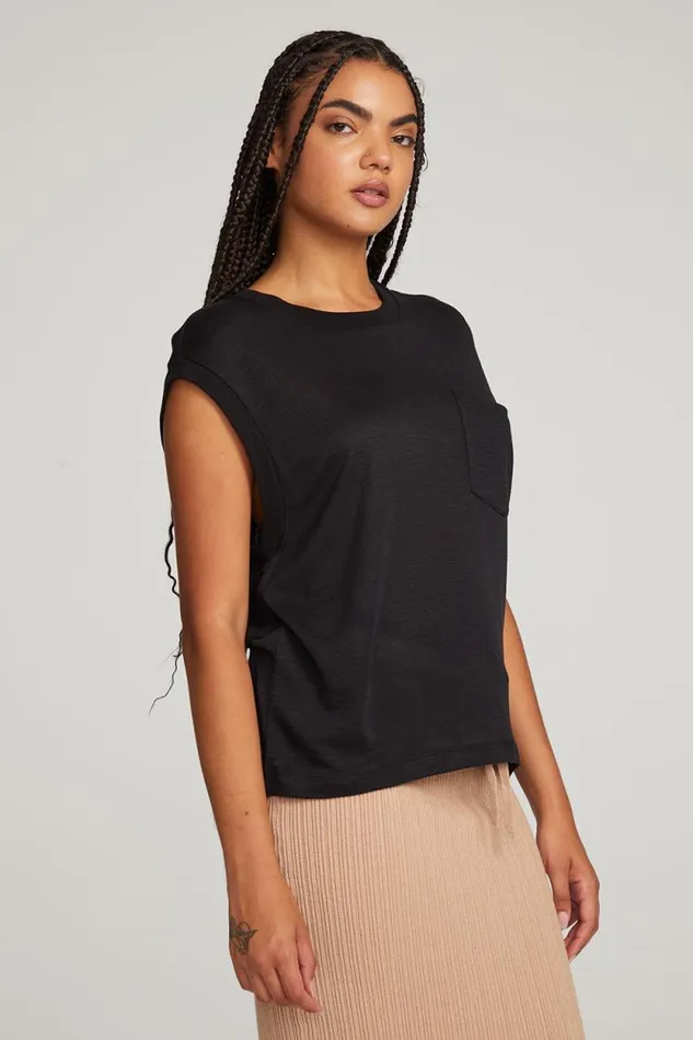 Womens Chaser Brand Tops Odessa Licorice Tee