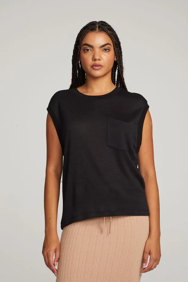 Womens Chaser Brand Tops Odessa Licorice Tee