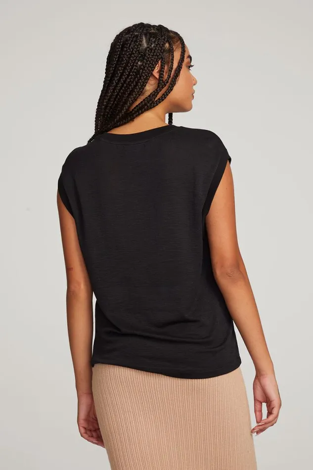 Womens Chaser Brand Tops Odessa Licorice Tee