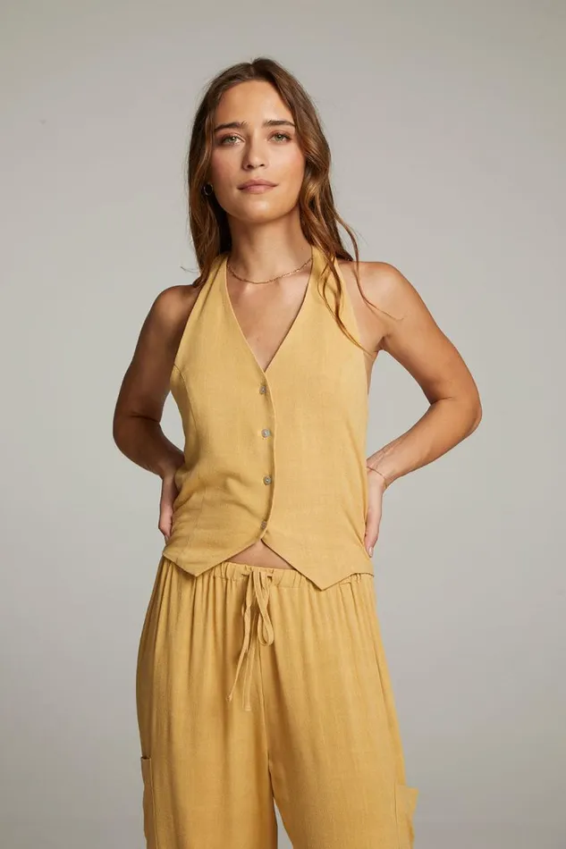 Womens Chaser Brand Tops Orlando Parchment Vest