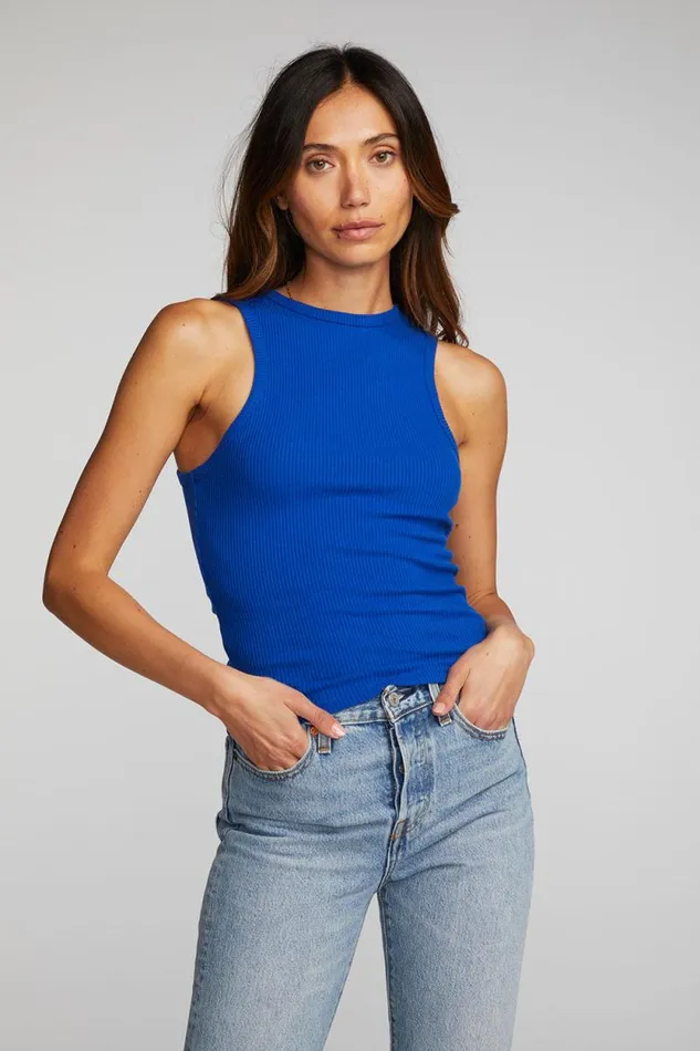 Womens Chaser Brand Tops Recycled Love Rib Tank Top