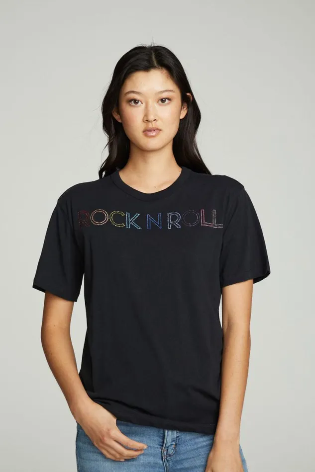 Womens Chaser Brand Tops Rock Diamonds