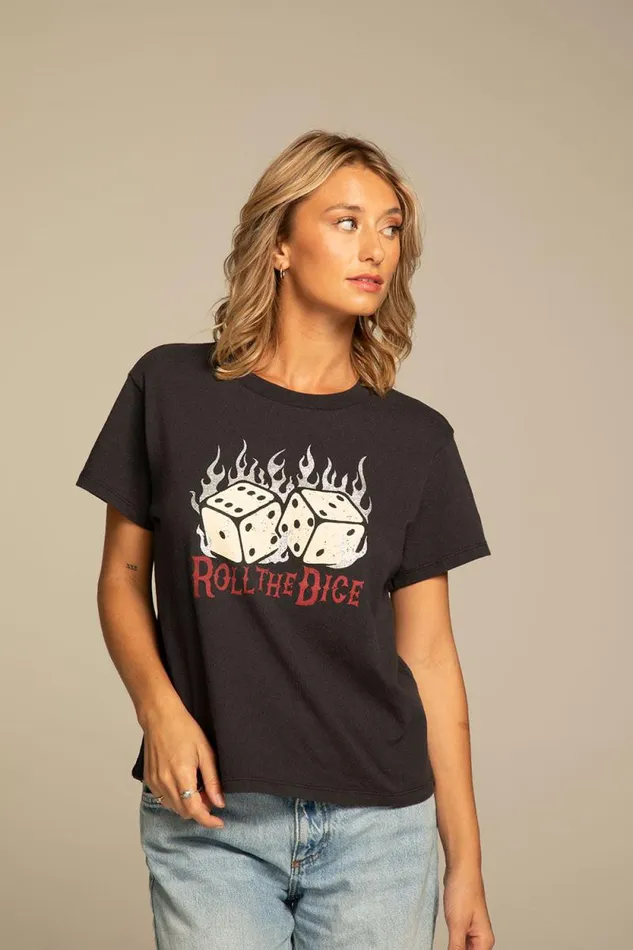 Womens Chaser Brand Tops Roll The Dice Tee