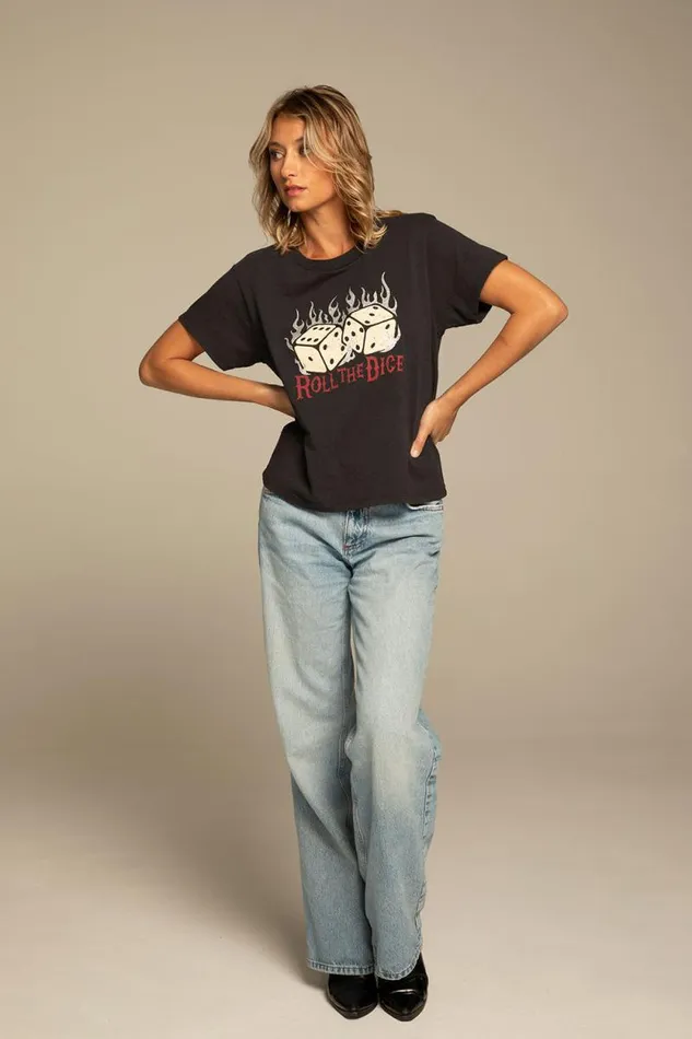Womens Chaser Brand Tops Roll The Dice Tee
