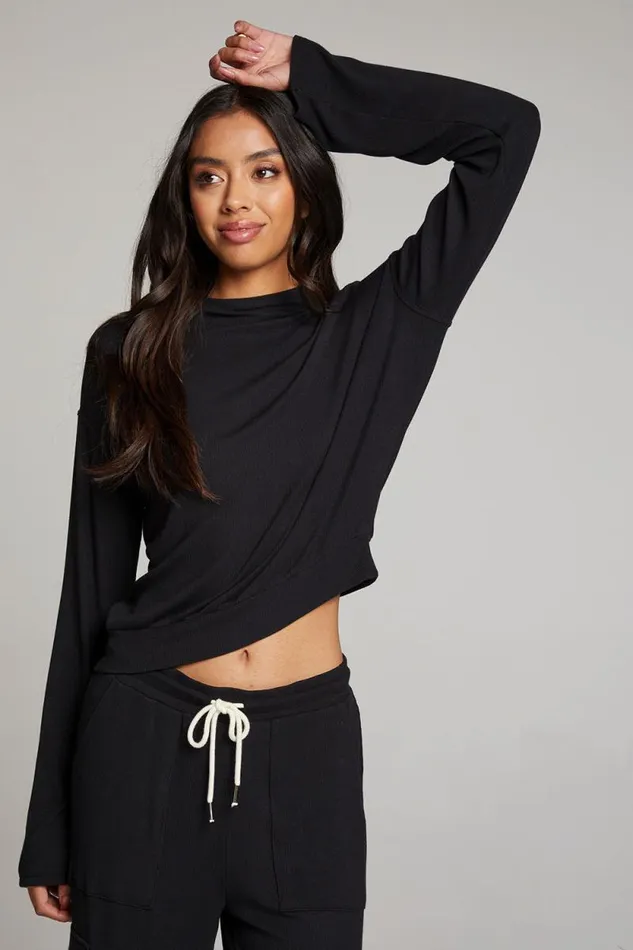 Womens Chaser Brand Tops Seattle Licorice Long Sleeve